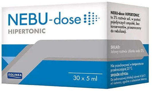 Nebu-dose hipertonic roztwór do inhalacji, 5 ml, 30 ampułek