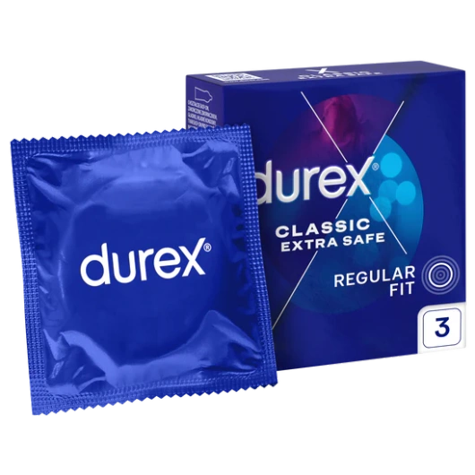 Durex Extra Safe Prezerwatywy wzmocnione, 3 sztuki