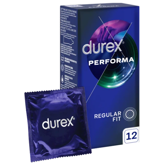 Durex Performa Prezerwatywy dla dłuższego stosunku, 12 sztuk