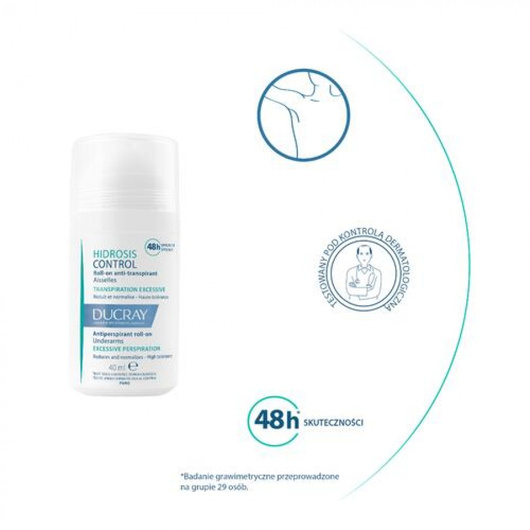 DUCRAY Hidrosis Control Roll-on Antyperspirant 48h, 40ml