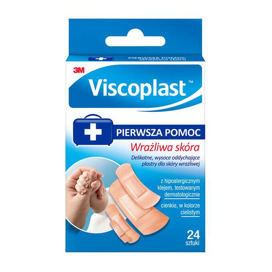 VISCOPLAST zestaw plastrów Wrażliwa Skóra - 24 sztuki