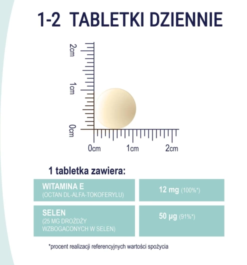 NATURELL Selen organiczny + E, 60 tabletek do ssania