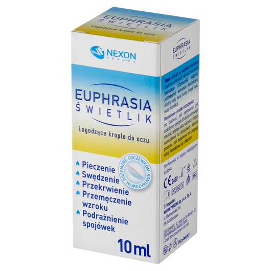 Euphrasia świetlik łagodzące krople do oczu, 10 ml