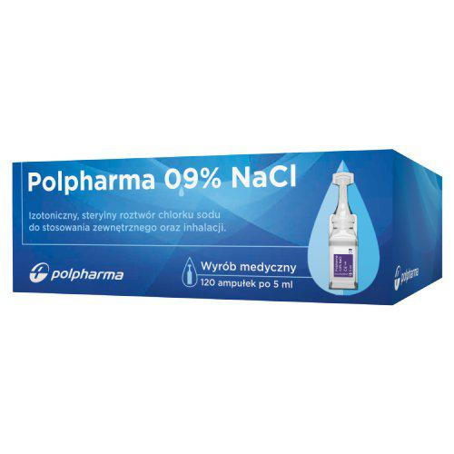 Polpharma 0,9% Nacl Izotoniczny, sterylny roztwór chlorku sodu, 5ml x 120 pojemników 