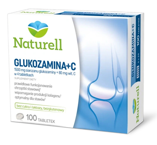 NATURELL GLUKOZAMINA + C, 100 tabletek