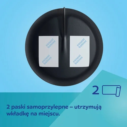 Canpol babies Oddychające ultrachłonne czarne wkładki laktacyjne 3D, 60 sztuk