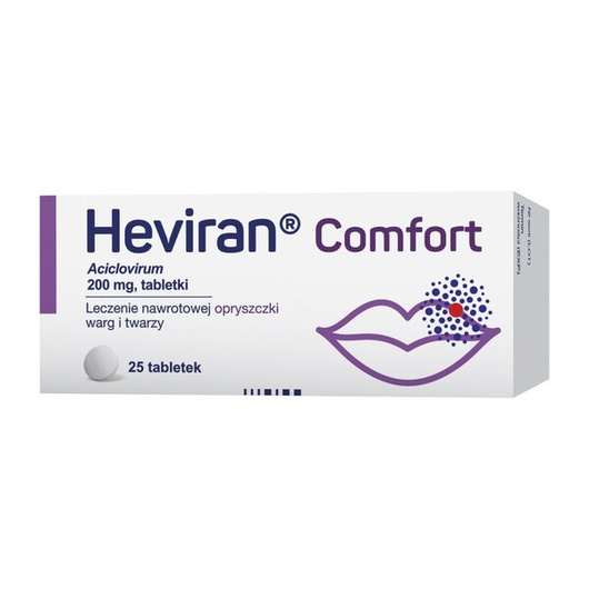 Heviran Comfort 200mg, 25 tabletek