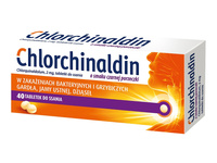 Chlorchinaldin 2mg o smaku czarnej porzeczki, 40 tabletek do ssania