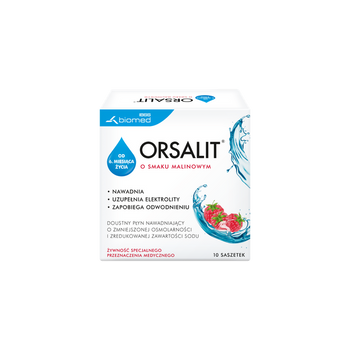 ORSALIT o smaku malinowym, 10 saszetek