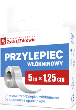 PRZYLEPIEC WŁÓKNINOWY 5m x 1,25cm ZYSKAJ ZDROWIE x 1 sztuka