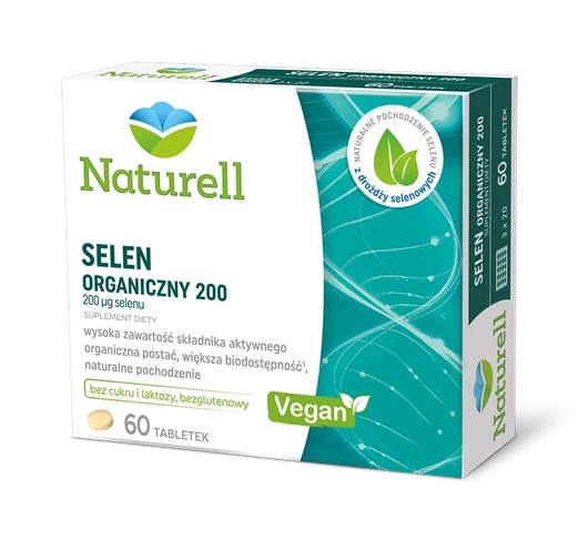 NATURELL Selen Organiczny 200, 60 tabletek