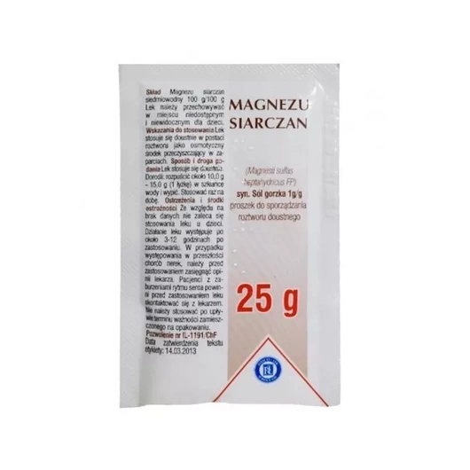 Magnezu siarczan (sól gorzka) proszek, 25g  