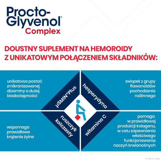 Procto-Glyvenol® Complex, 30 tabletek na hemoroidy.