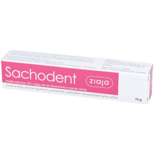 Sachodent żel do stosowania w jamie ustnej 0,0871g/g x 10g