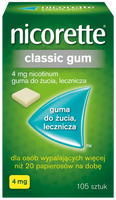 NICORETTE CLASSIC GUM 4 mg, 105 gum