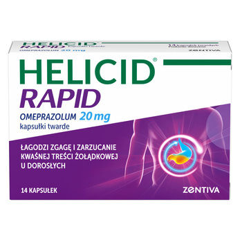 Helicid Rapid 20 mg, 14 kapsułek twardych