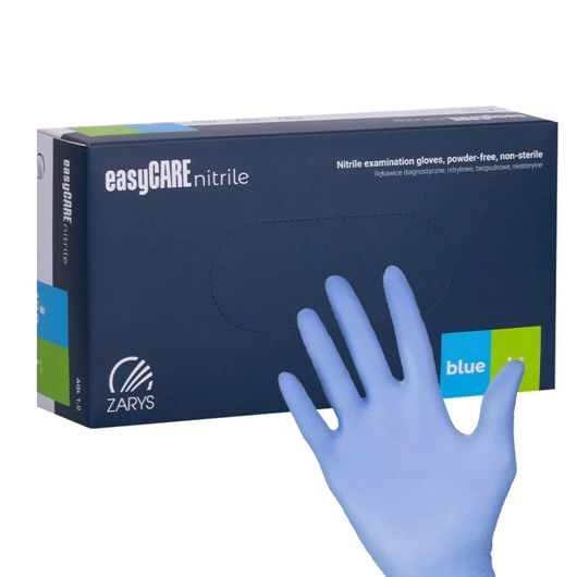 EasyCare nitrile Niebieskie rękawiczki nitrylowe Rozmiar L, 100 sztuk