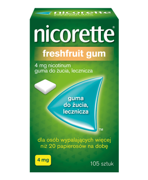 NICORETTE FRESHFRUIT GUM 4 mg x 105 gum