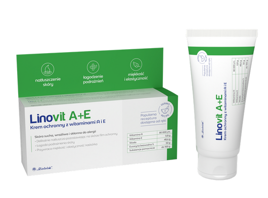 LINOVIT A+E Krem ochronny z witaminą A, E 50g
