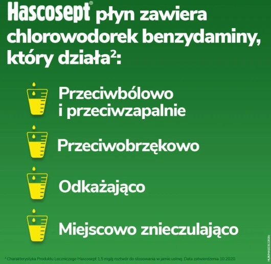 HASCOSEPT 1,5 mg/g roztwór do stosowania w jamie ustnej 100 g