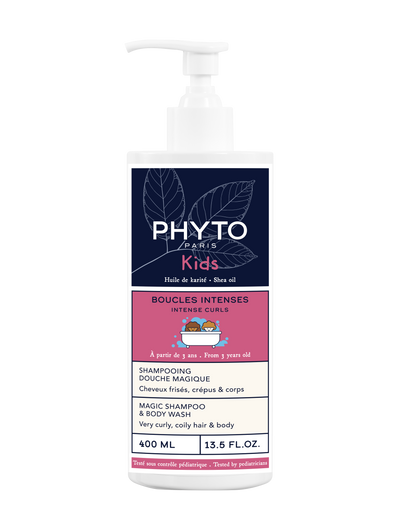 PHYTO Kids Magiczny łagodny szampon do mycia włosów i ciała 2 w 1, 400 ml