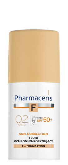 PHARMACERIS F LUID OCHRONNO-KORYGUJĄCY Z NAJWYŻSZĄ OCHRONĄ SPF 50+ 02 Sand