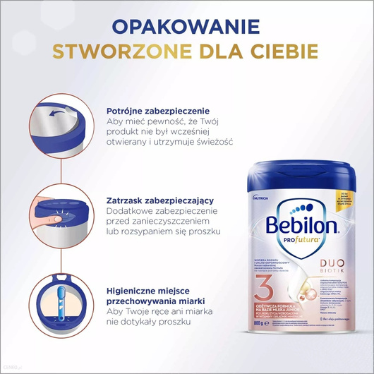 Bebilon PROfutura DUOBIOTIK 3, formuła na bazie mleka po 1. roku życia, 800 g 