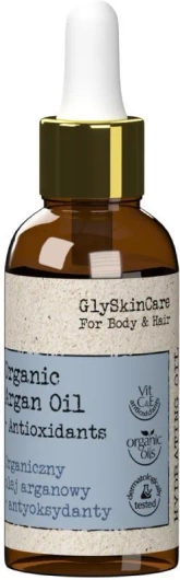 GLYSKINCARE Organiczny olej arganowy + Antyoksydanty, 30 ml