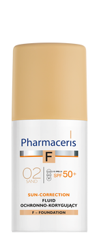 PHARMACERIS F LUID OCHRONNO-KORYGUJĄCY Z NAJWYŻSZĄ OCHRONĄ SPF 50+ 02 Sand