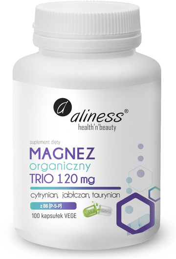 Aliness Magnez Organiczny Trio 120 mg, 100 kapsułek