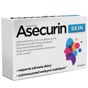 Asecurin SKIN, 20 kapsułek