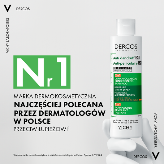 Vichy Dercos DS Szampon przeciw łupieżowy 2w1, 200ml