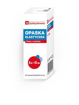 OPASKA ELASTYCZNA TKANA 5m x 12cm ZYSKAJ ZDROWIE x 1 sztuka