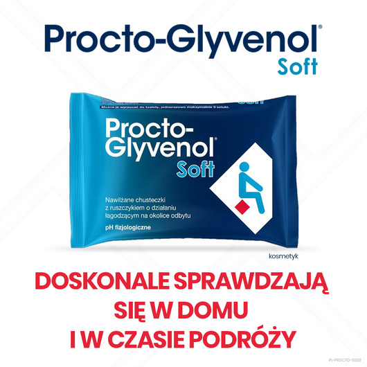 PROCTO-GLYVENOL SOFT nawilżane chusteczki x 30 sztuk