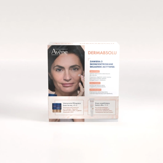 AVENE DERMABSOLU Zestaw intensywnie liftingujący krem na noc, 40 ml + krem wypełniający kontur oka, 15 ml