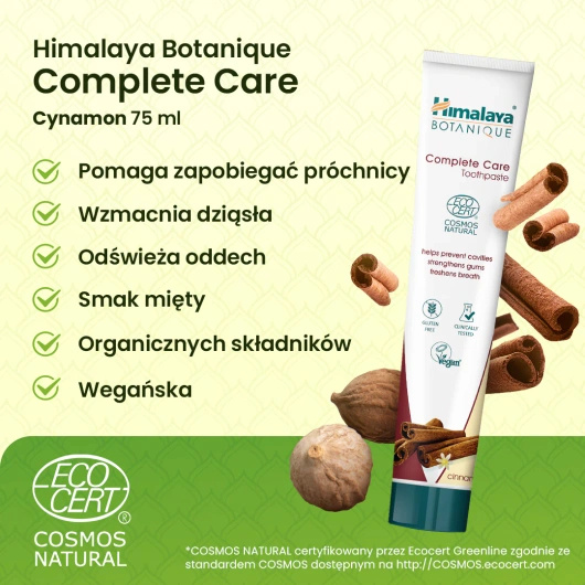 Himalaya Botanique Complete Care Cynamonowa pasta do zębów, 75 ml