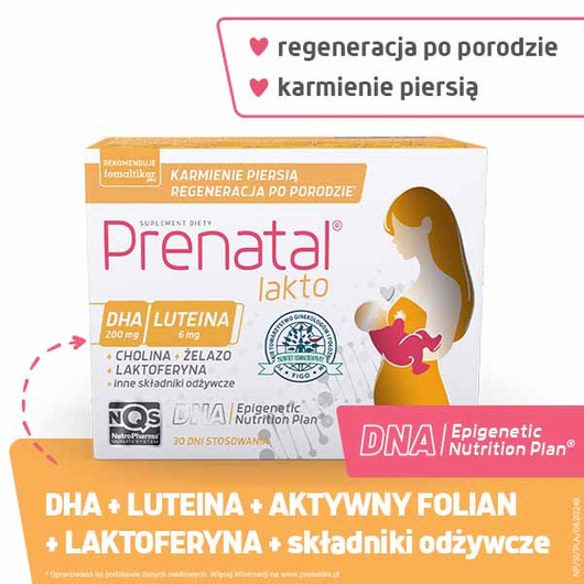 PRENATAL Lakto, 30 + 30 kapsułek