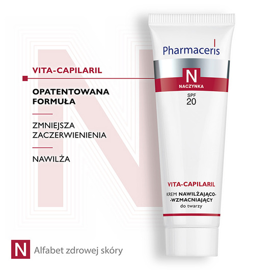 Pharmaceris N Vita-Capilaril Krem nawilżająco-wzmacniający SPF 20 do twarzy, 50 ml