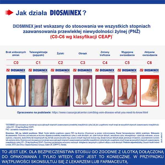 DIOSMINEX 500 mg, 60 tabletek