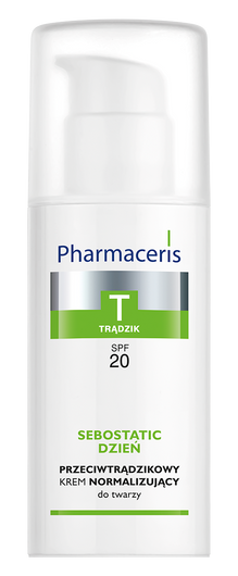 PHARMACERIS T SEBOSTATIC DZIEŃ Przeciwtrądzikowy krem normalizujący do twarzy SPF20, 50 ml