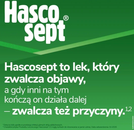 HASCOSEPT 1,5 mg/g roztwór do stosowania w jamie ustnej 100 g