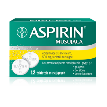 ASPIRIN MUSUJĄCA 500 mg x 12 tabletek musujących