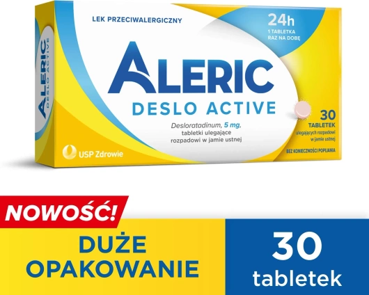 Aleric Deslo Active, 30 tabletek ulegających rozpadowi w jamie ustnej