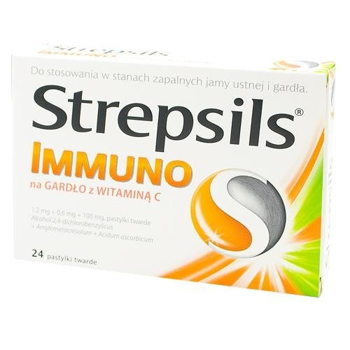 STREPSILS IMMUNO z Witaminą C x 24 pastylki