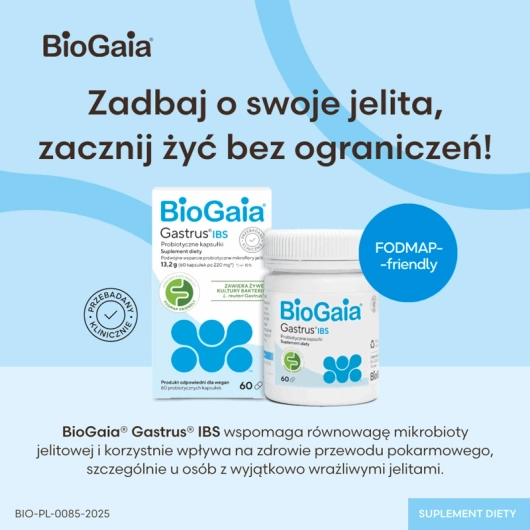 BioGaia Gastrus IBS, 60 kapsułek