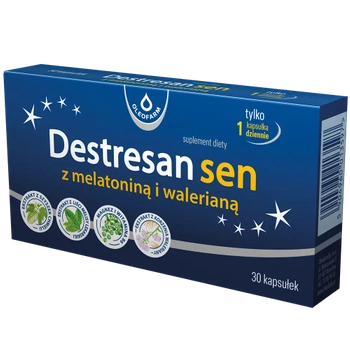 Destresan sen z melatoniną i walerianą, 30 kapsułek