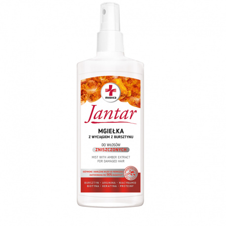 JANTAR MEDICA Mgiełka z wyciągiem z bursztynu do włosów zniszczonych, 200 ml