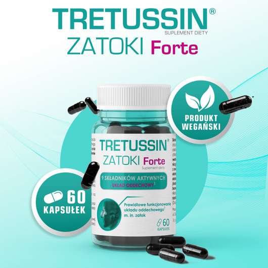 Tretussin Zatoki Forte kapsułki twarde x 60 sztuk