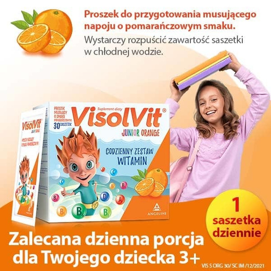 VISOLVIT JUNIOR o smaku pomarańczowym / 30 saszetek