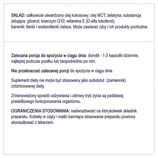 NATURELL Koenzym Q10 + E, 120 kapsułek